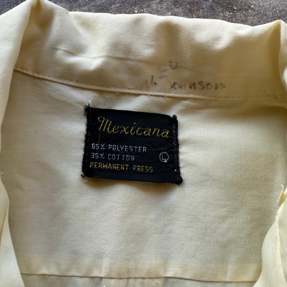 Vintage 1970s Guayabera Embroidered 4-Pocket Short Sleeve Shirt Mens Size Large - Picture 4 of 10